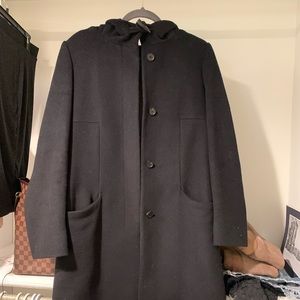 Aritzia Babaton Brady black wool coat size medium
